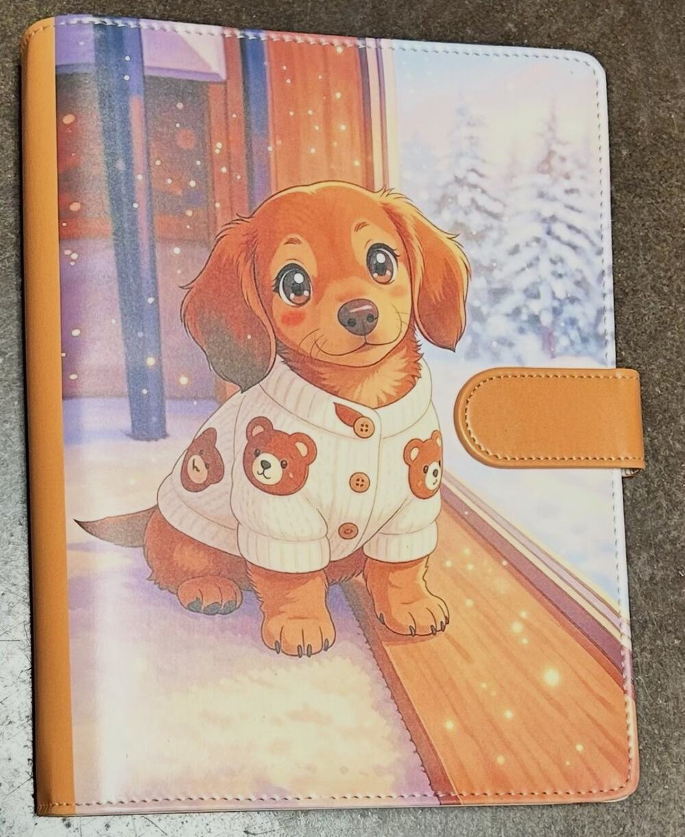Dachshund Doxie Weiner Dog A5 Binder w/ paper